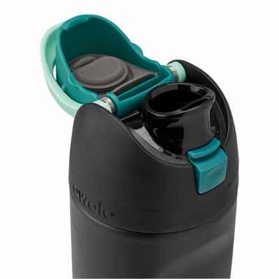 Owala 16oz FreeSip® Water Bottles Kids Black | 9670-ZUVWI